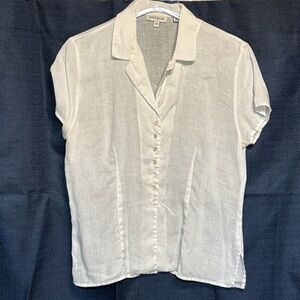 Ann Taylor Light Gray Linen Shirt